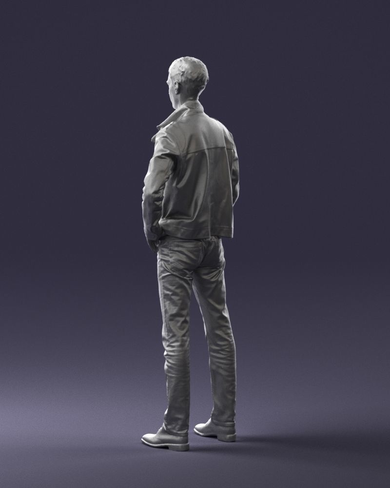 Man in leather jacket 0118 3D model_22