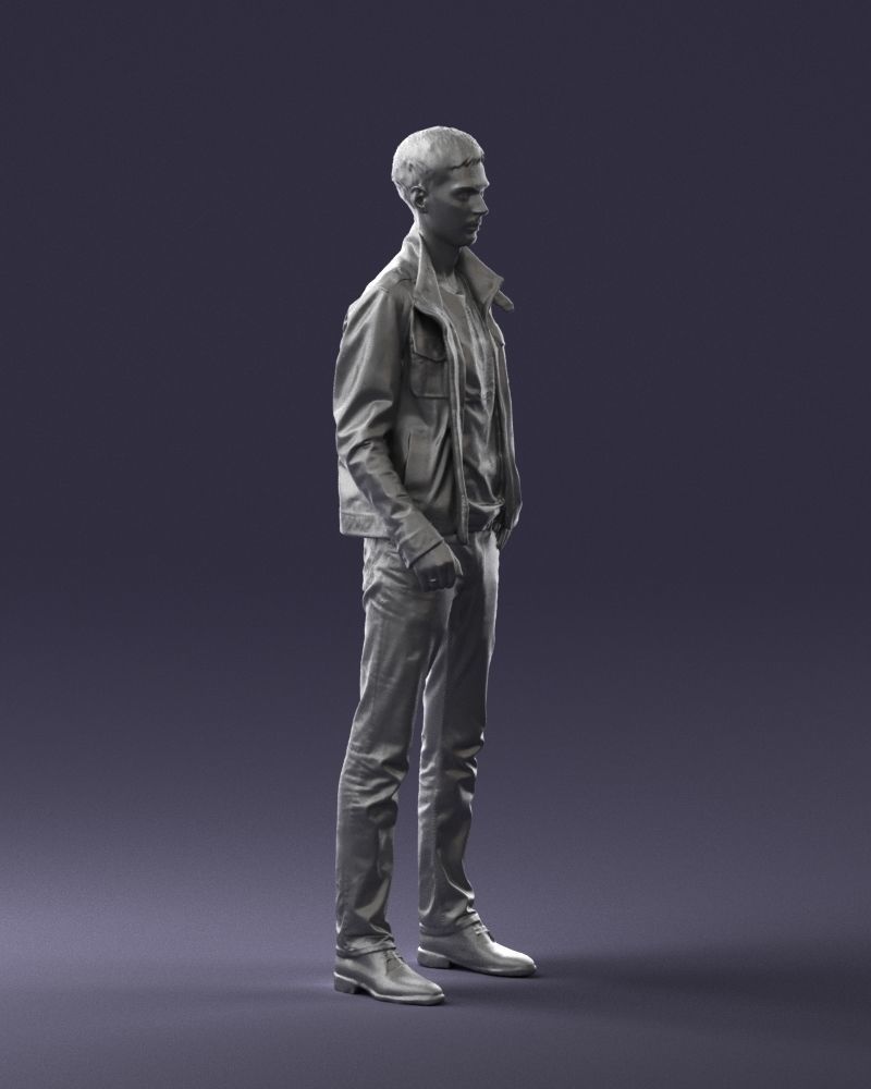 Man in leather jacket 0118 3D model_10