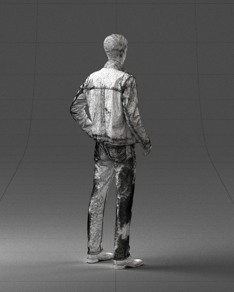 Man in leather jacket 0118 3D model_17