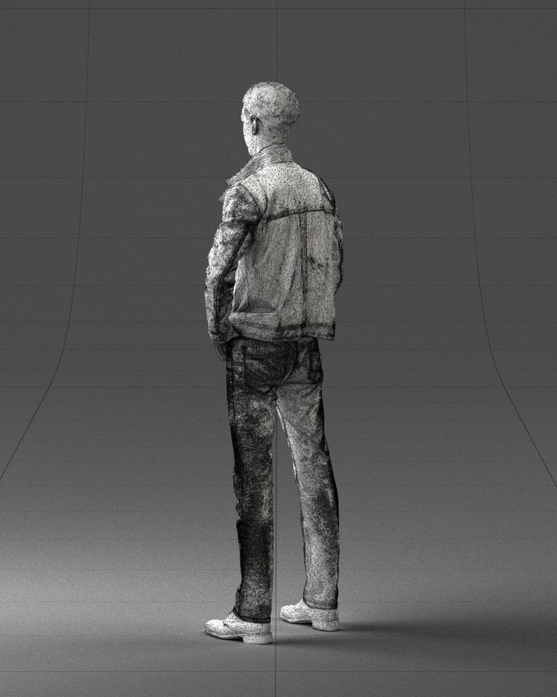 Man in leather jacket 0118 3D model_23