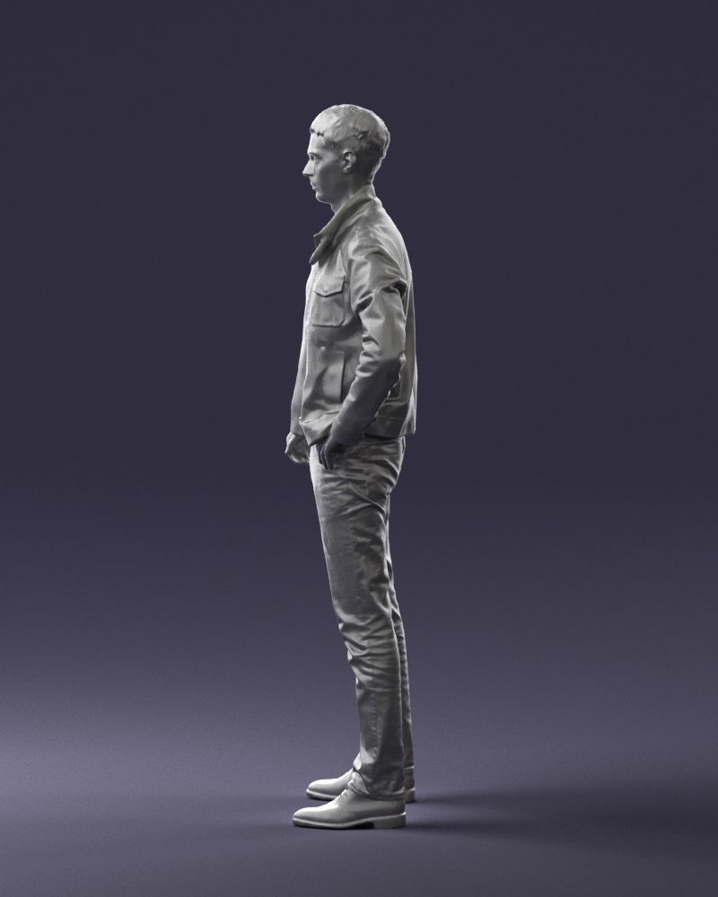 Man in leather jacket 0118 3D model_25