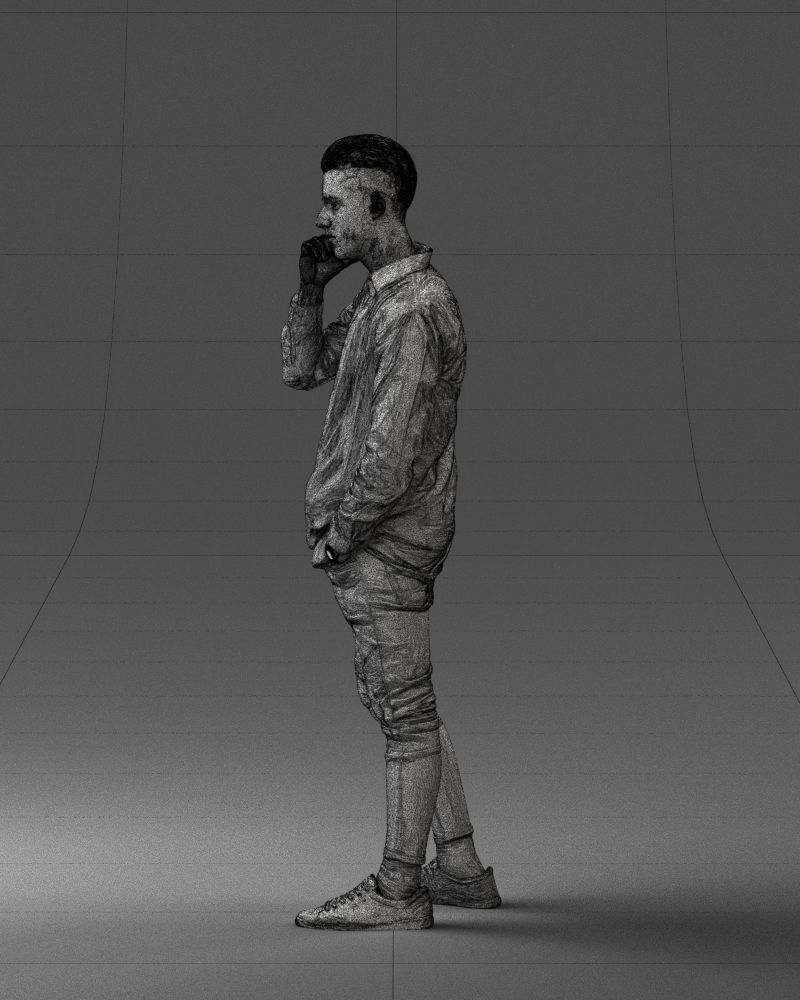 000116 Trendy Young Man with Mobile 0118 3D model_32