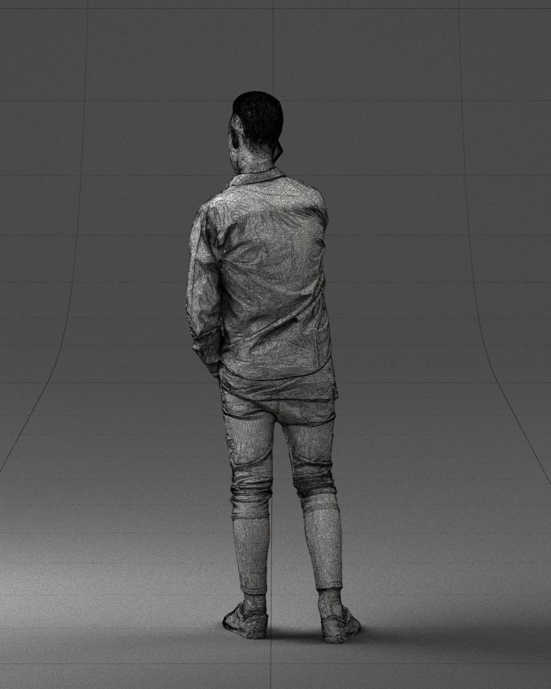 000116 Trendy Young Man with Mobile 0118 3D model_26