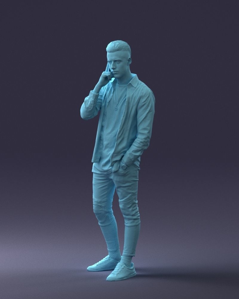 000116 Trendy Young Man with Mobile 0118 3D model_37