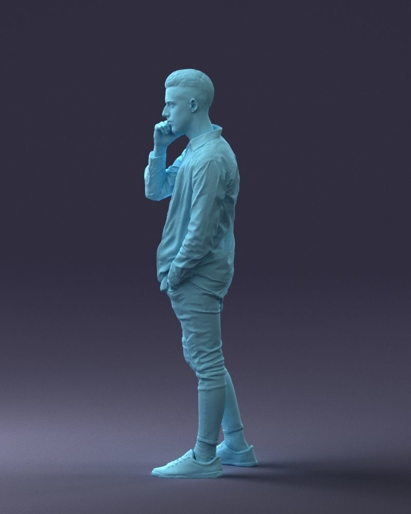 000116 Trendy Young Man with Mobile 0118 3D model_31