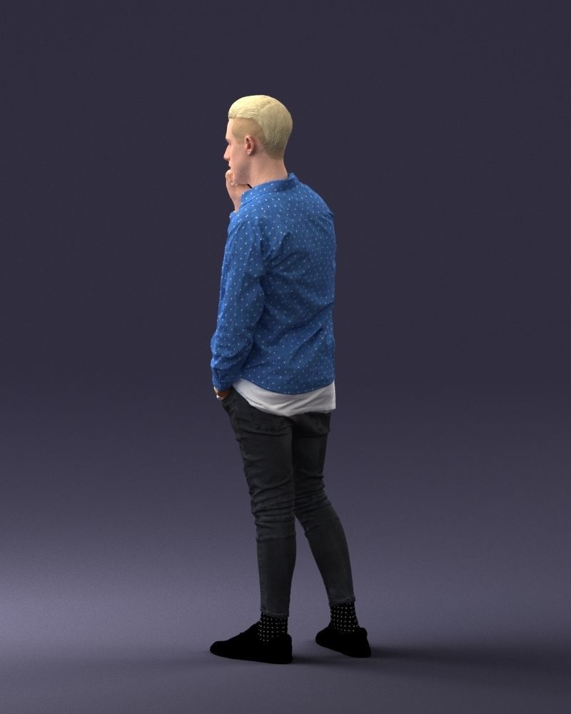 000116 Trendy Young Man with Mobile 0118 3D model_27