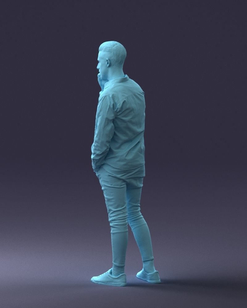 000116 Trendy Young Man with Mobile 0118 3D model_28