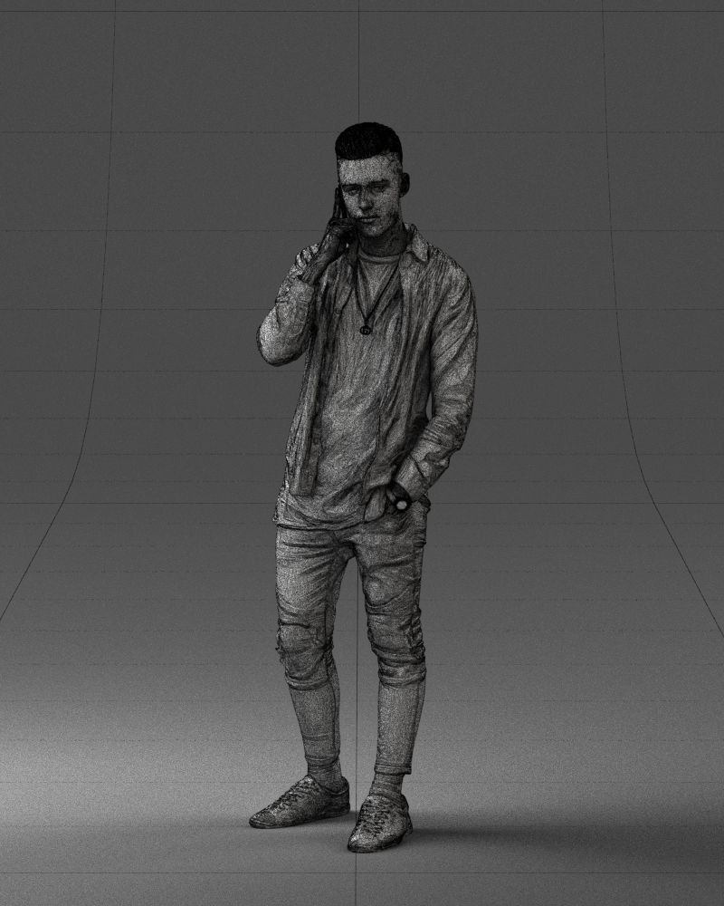 000116 Trendy Young Man with Mobile 0118 3D model_41