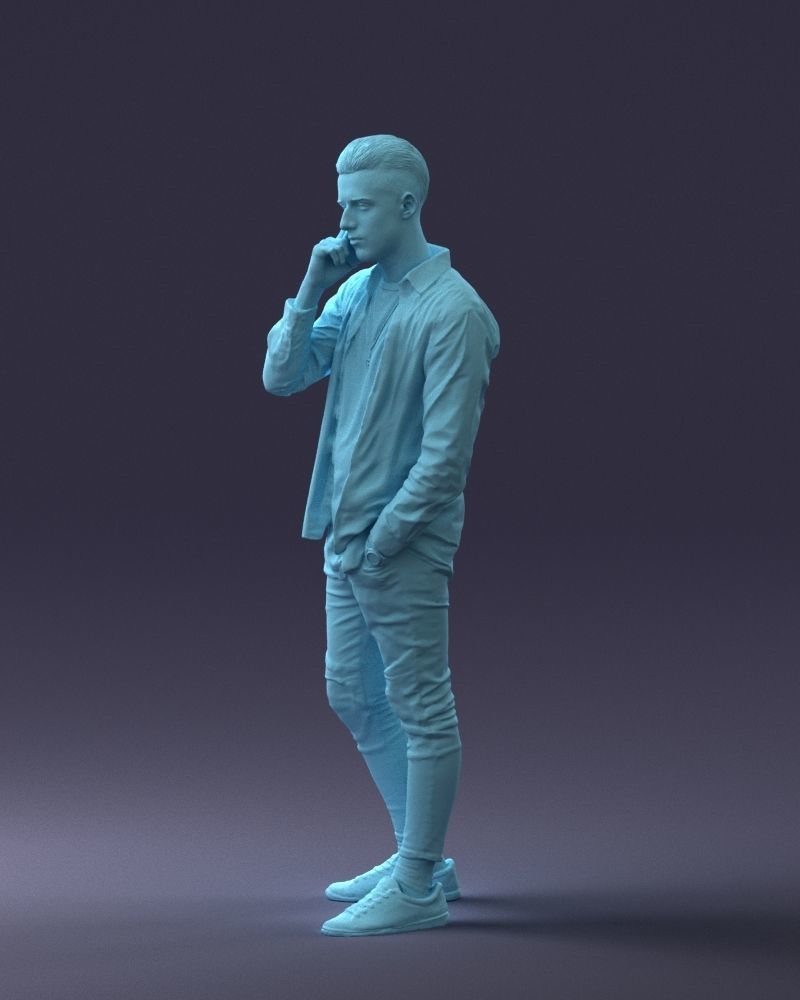 000116 Trendy Young Man with Mobile 0118 3D model_34