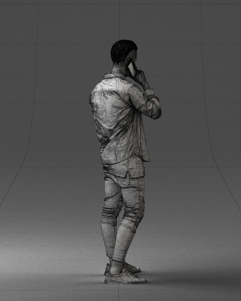 000116 Trendy Young Man with Mobile 0118 3D model_20