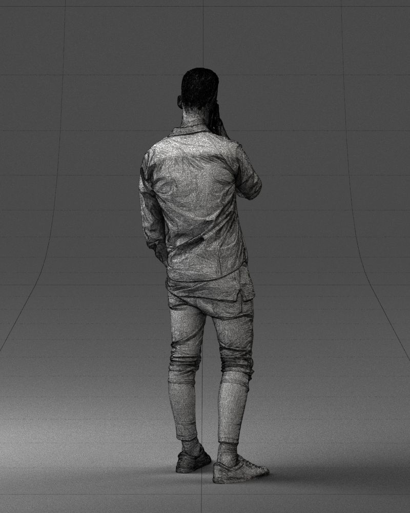 000116 Trendy Young Man with Mobile 0118 3D model_23