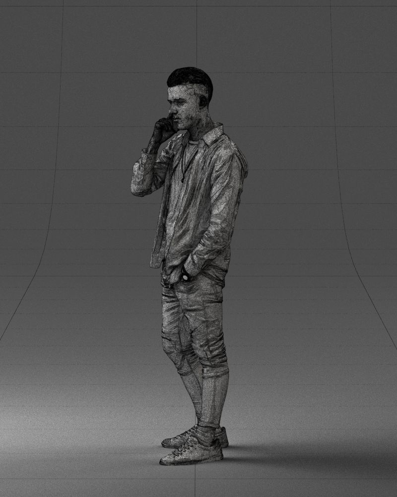 000116 Trendy Young Man with Mobile 0118 3D model_35