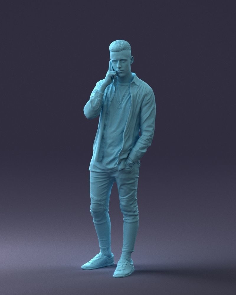 000116 Trendy Young Man with Mobile 0118 3D model_40