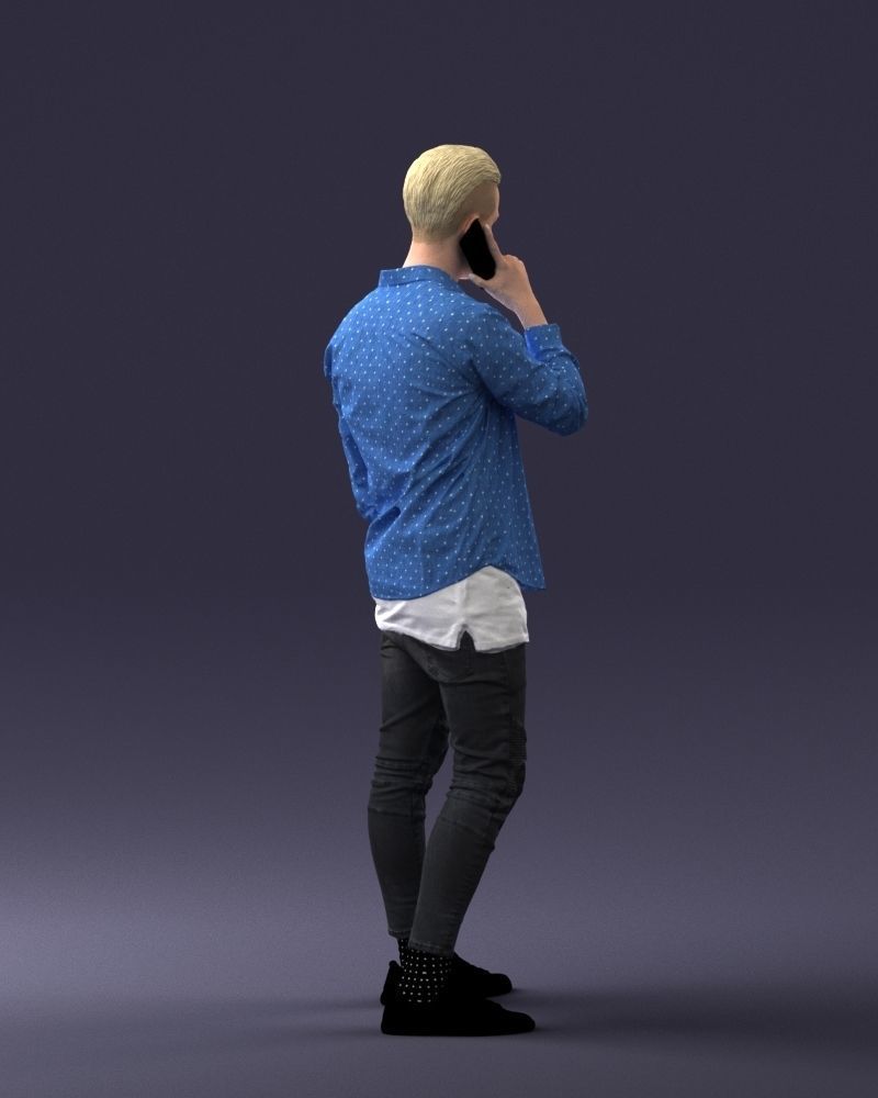 000116 Trendy Young Man with Mobile 0118 3D model_18