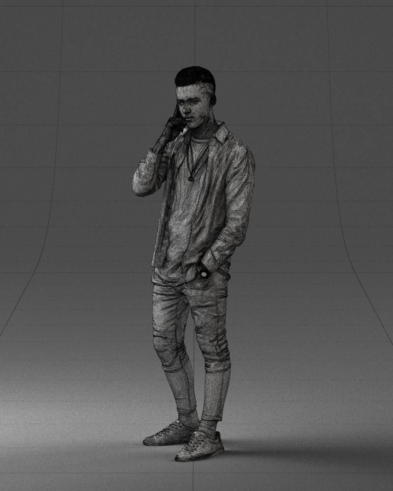 000116 Trendy Young Man with Mobile 0118 3D model_38