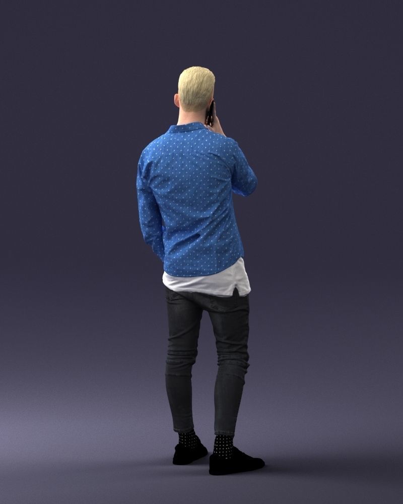 000116 Trendy Young Man with Mobile 0118 3D model_21