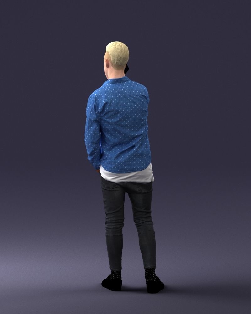 000116 Trendy Young Man with Mobile 0118 3D model_24