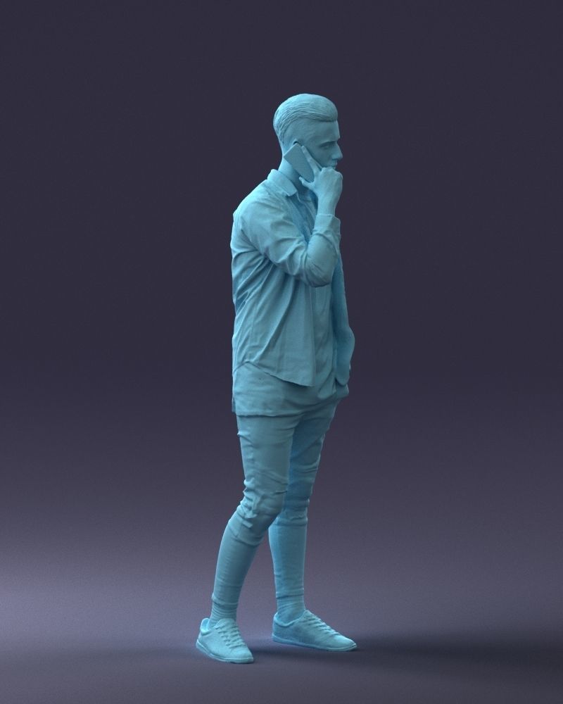 000116 Trendy Young Man with Mobile 0118 3D model_13