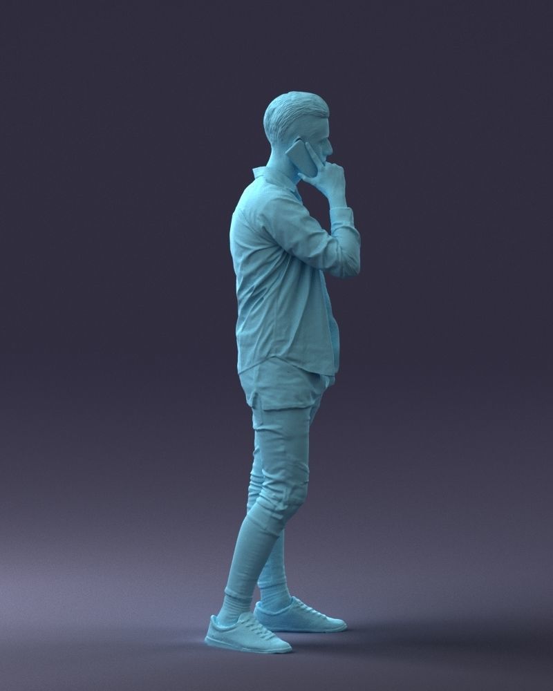 000116 Trendy Young Man with Mobile 0118 3D model_16