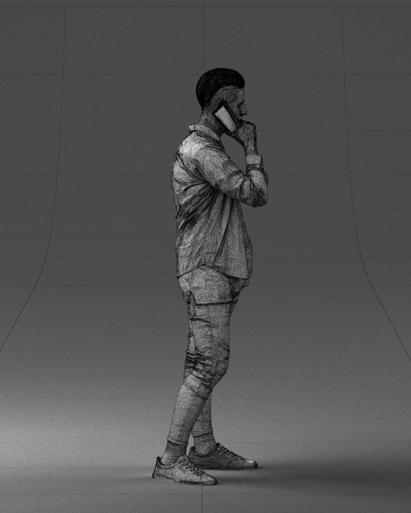 000116 Trendy Young Man with Mobile 0118 3D model_17