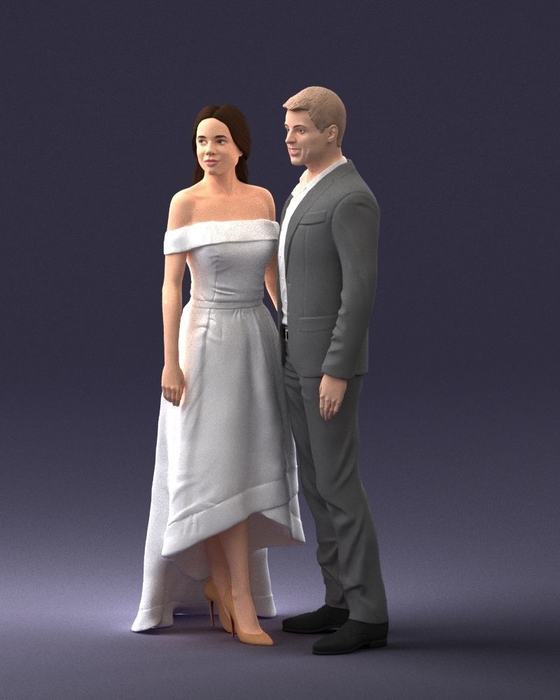 000253 Wedding Couple 0219 3D model_16