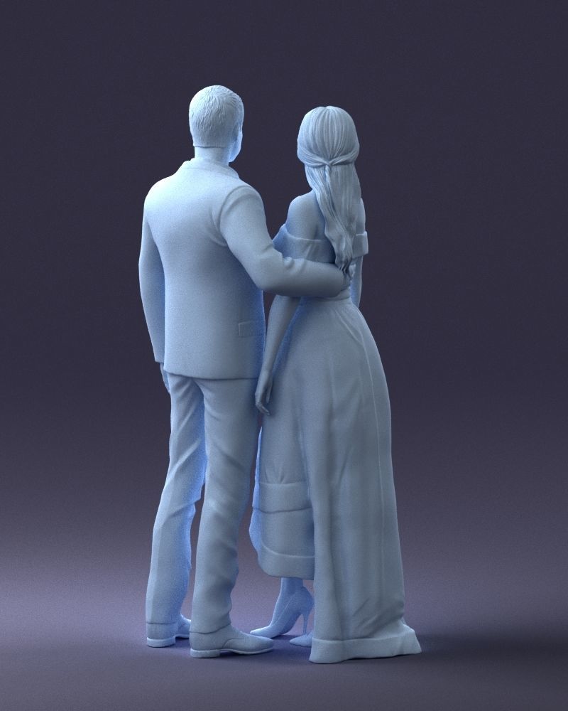 000253 Wedding Couple 0219 3D model_11