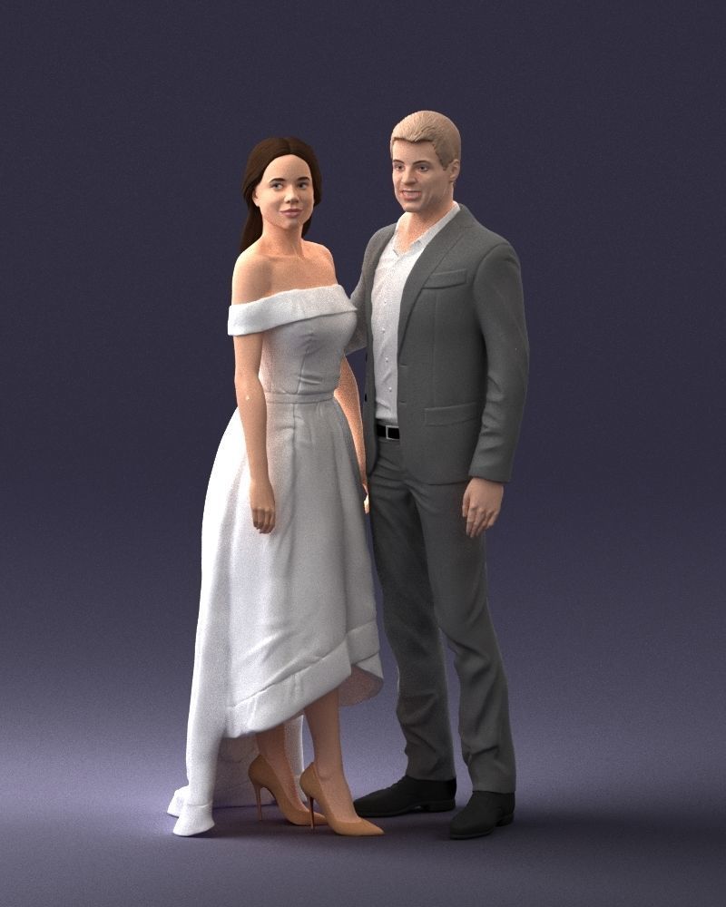 000253 Wedding Couple 0219 3D model_19