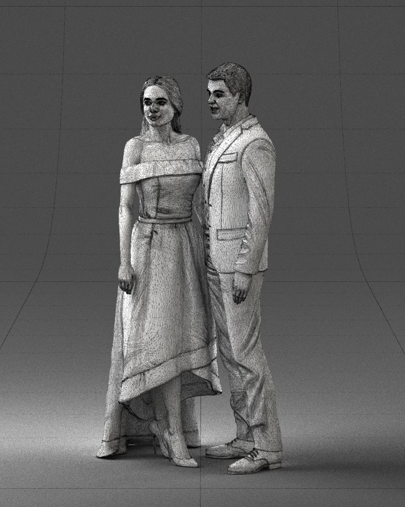 000253 Wedding Couple 0219 3D model_18