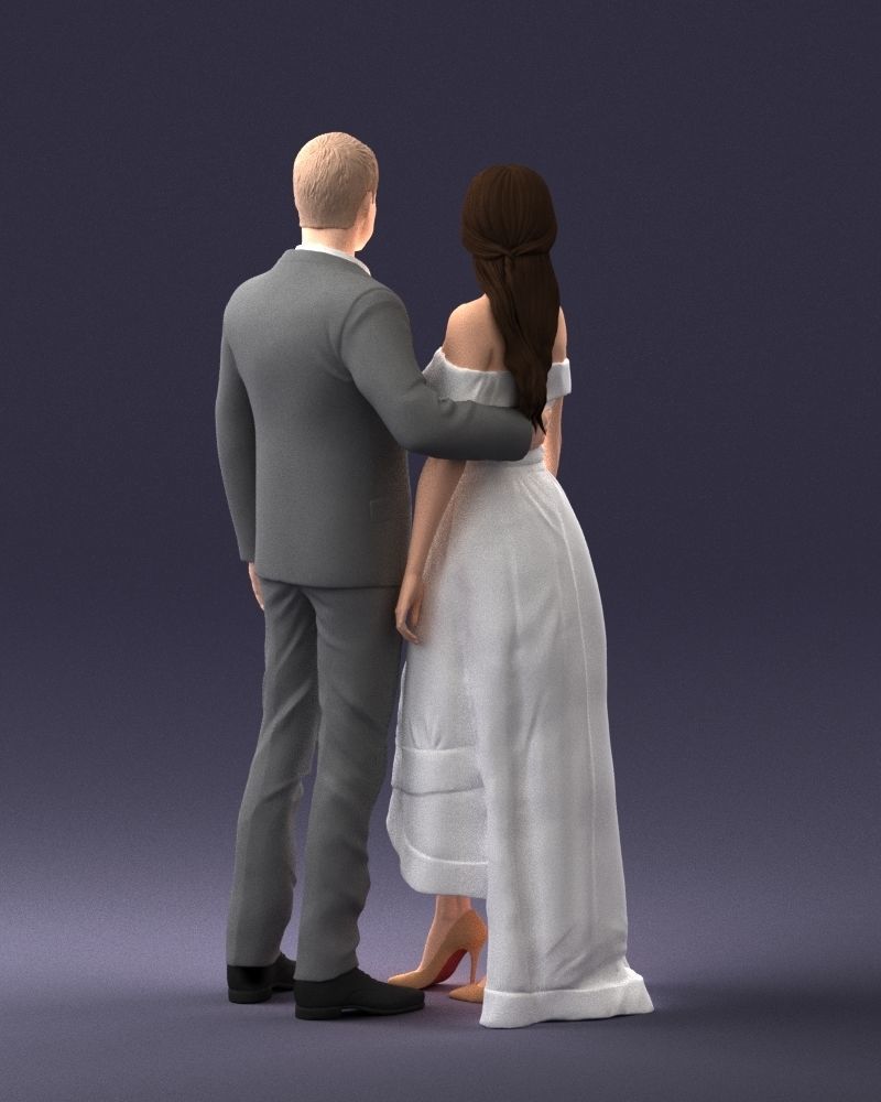 000253 Wedding Couple 0219 3D model_10
