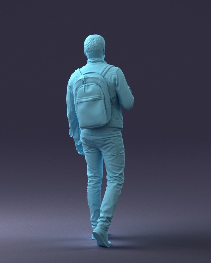000149 Casual Man in Denim Outfit with Backpack 0711 3D model_22