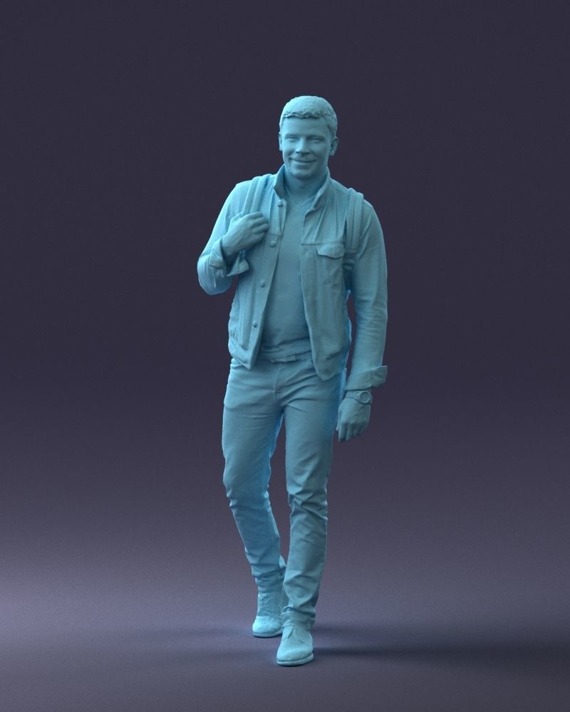 000149 Casual Man in Denim Outfit with Backpack 0711 3D model_43