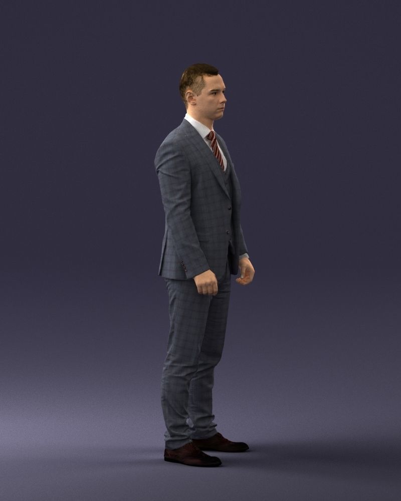 000287 Businessman in Suit Professional Male Character 0904 3dp 3D print model_10