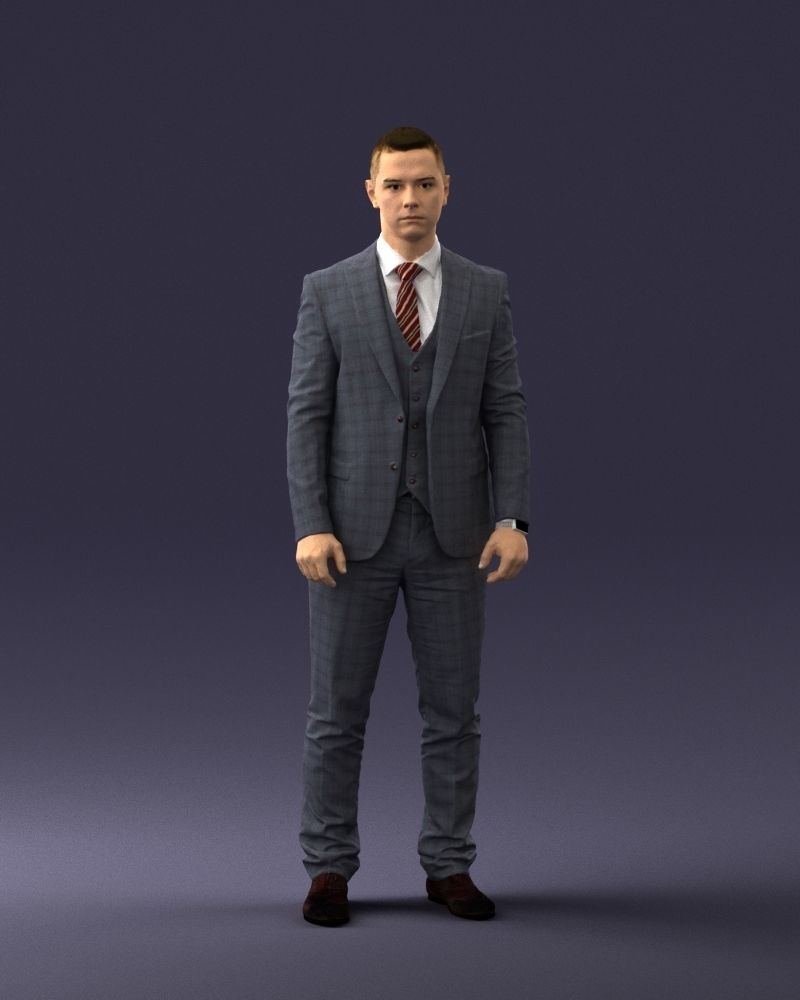 000287 Businessman in Suit Professional Male Character 0904 3dp 3D print model_37
