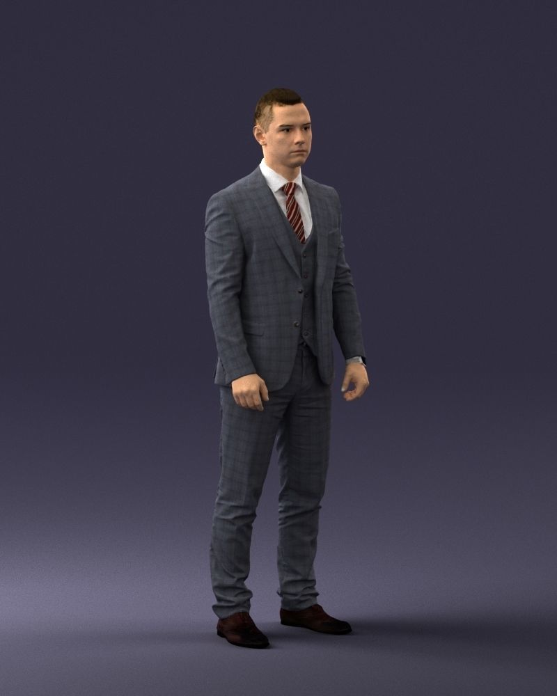 000287 Businessman in Suit Professional Male Character 0904 3dp 3D print model_7