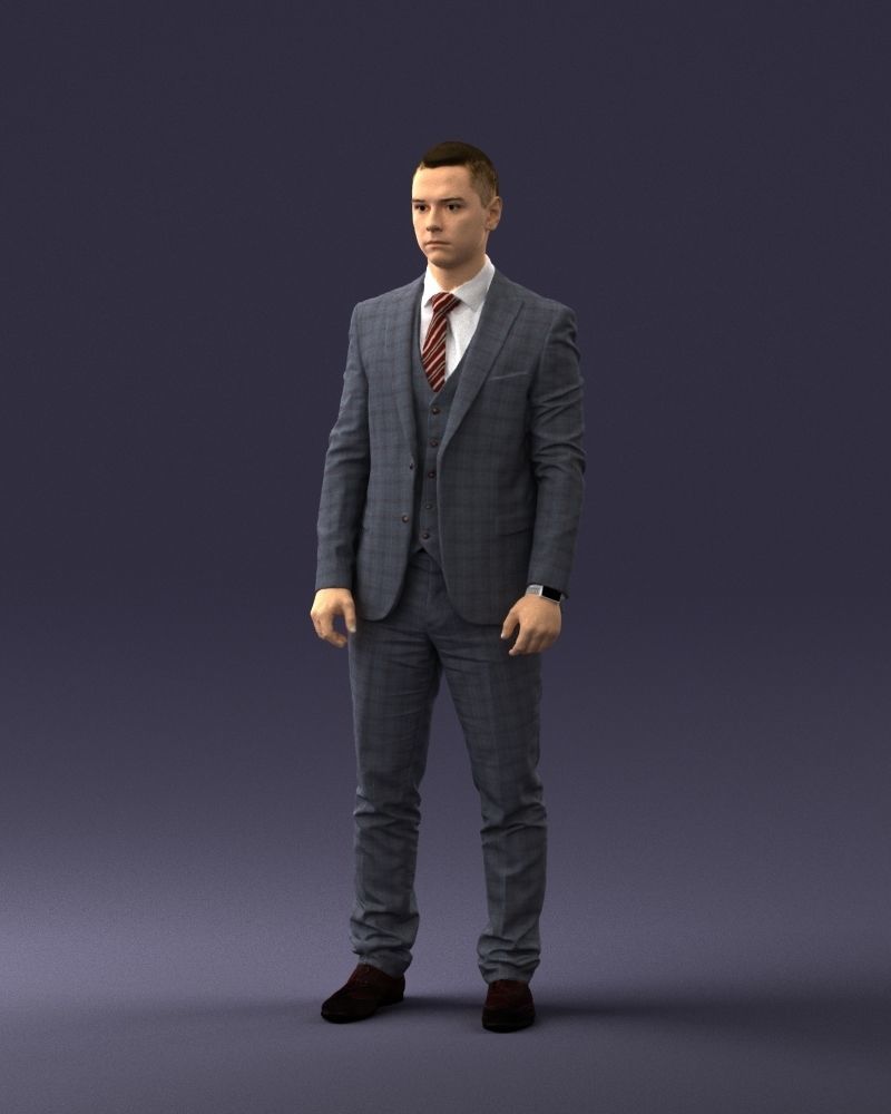 000287 Businessman in Suit Professional Male Character 0904 3dp 3D print model_31