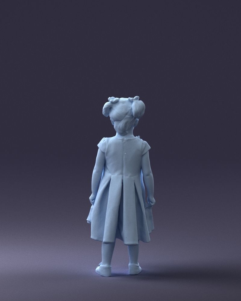 000056 Little girl in sundress 0328 3dp 3D print model_19