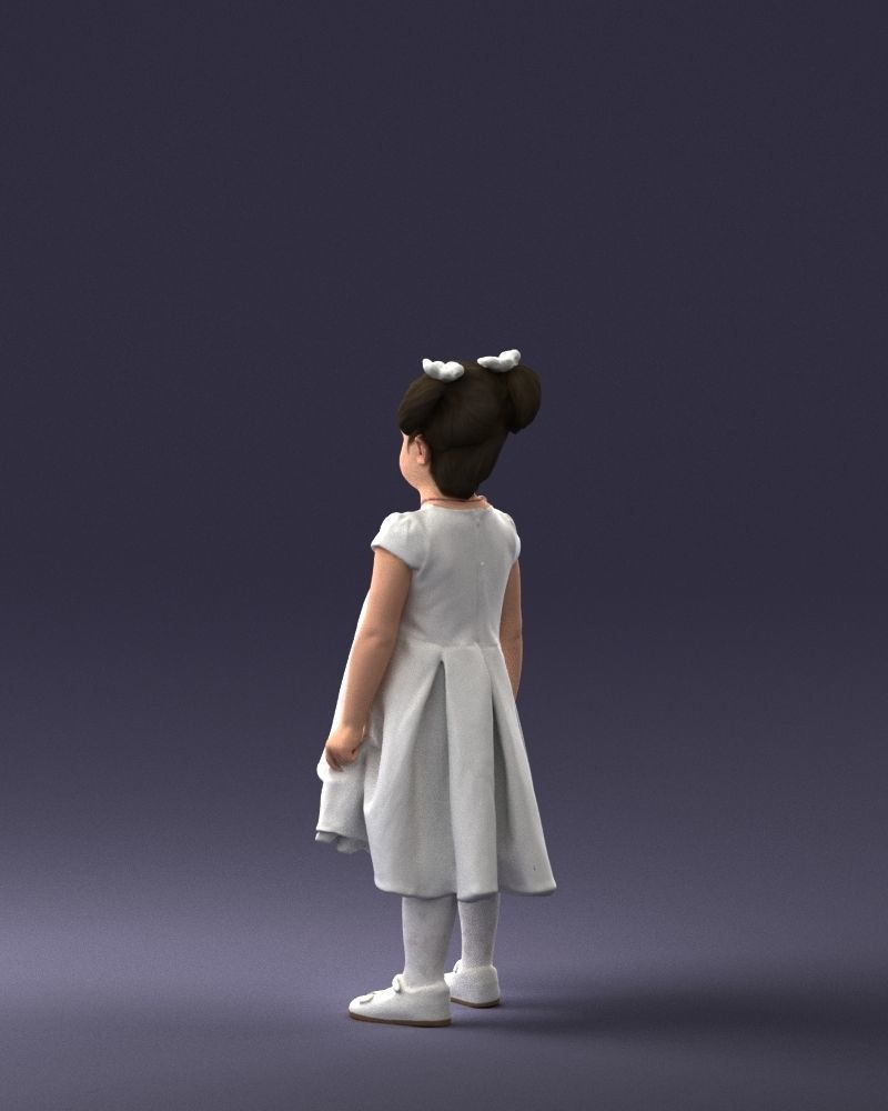 000056 Little girl in sundress 0328 3dp 3D print model_21