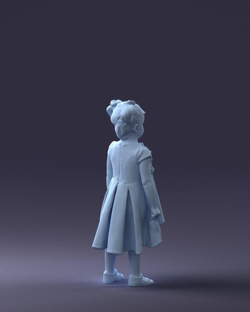 000056 Little girl in sundress 0328 3dp 3D print model_16
