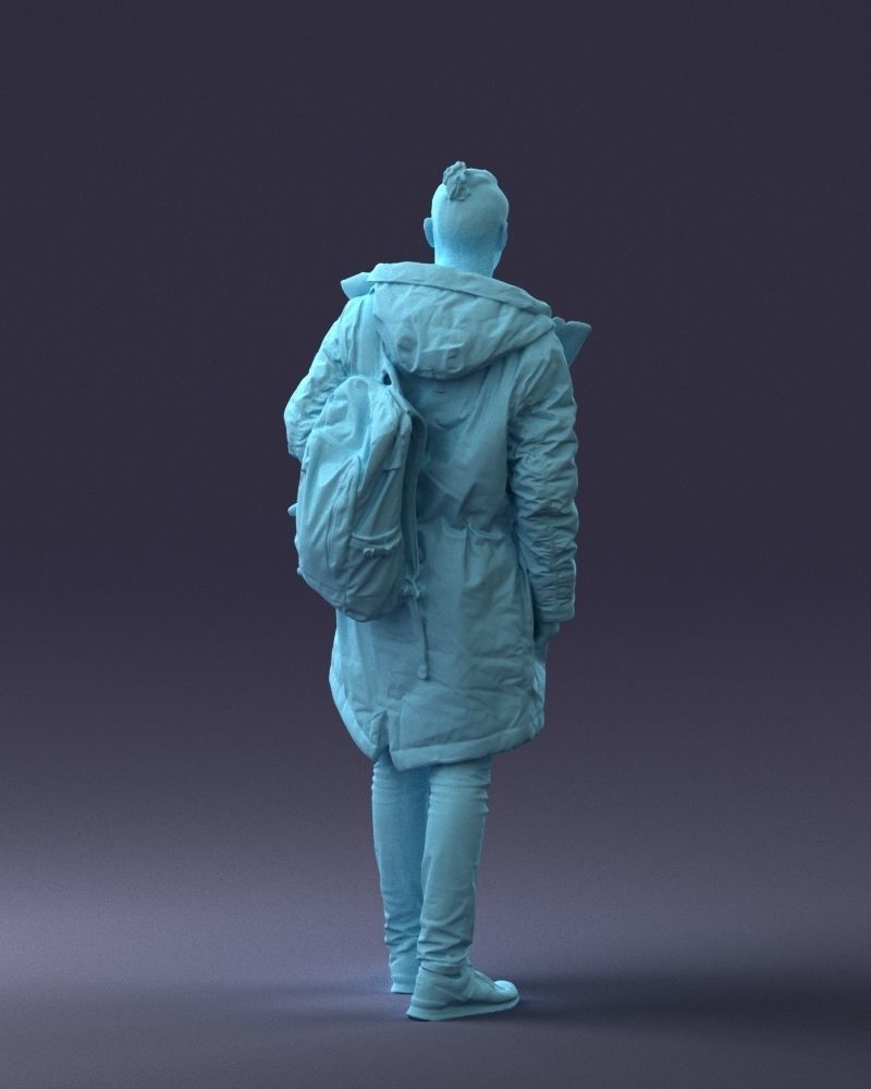 000202 Young Man in Winter Parka 1102 3D model_10