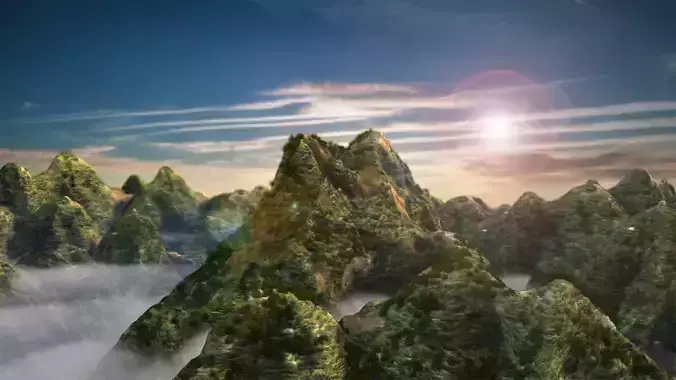 Mountain view scene took a big effort to do