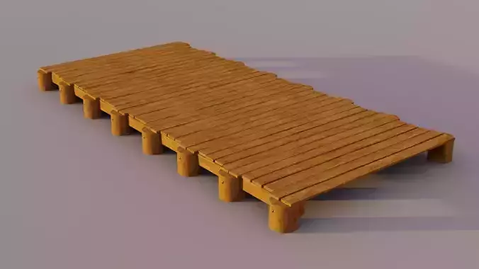 Low wooden pontoon  for diorama