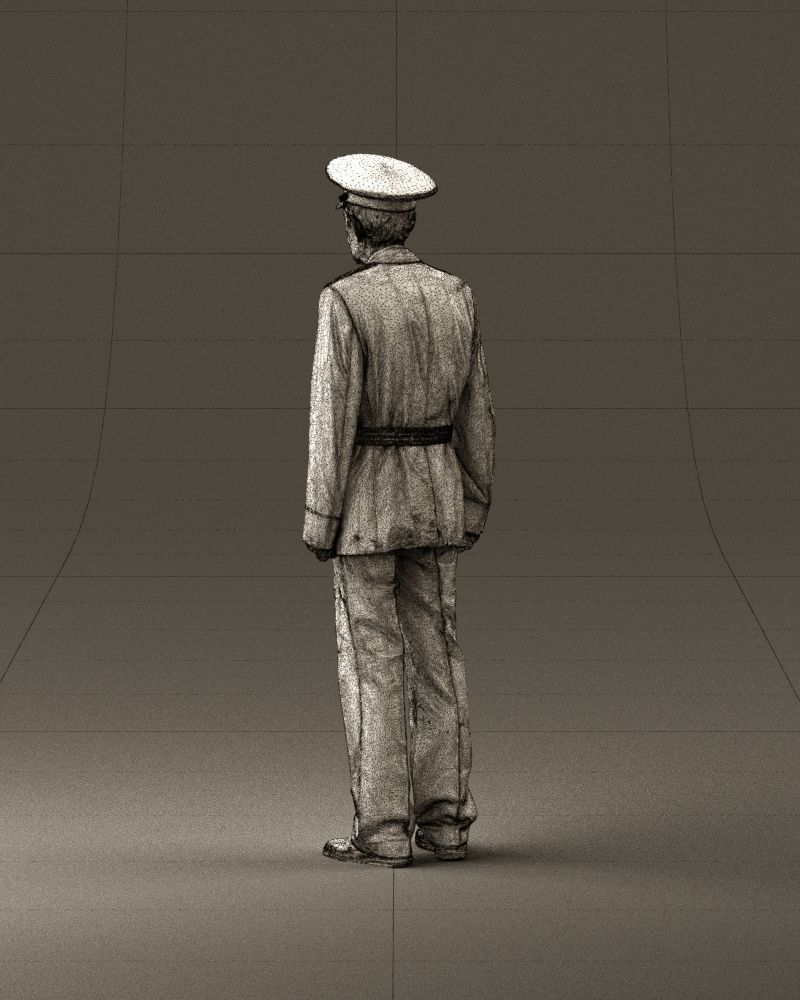 Old man in veteran suit 0915 3D model_31
