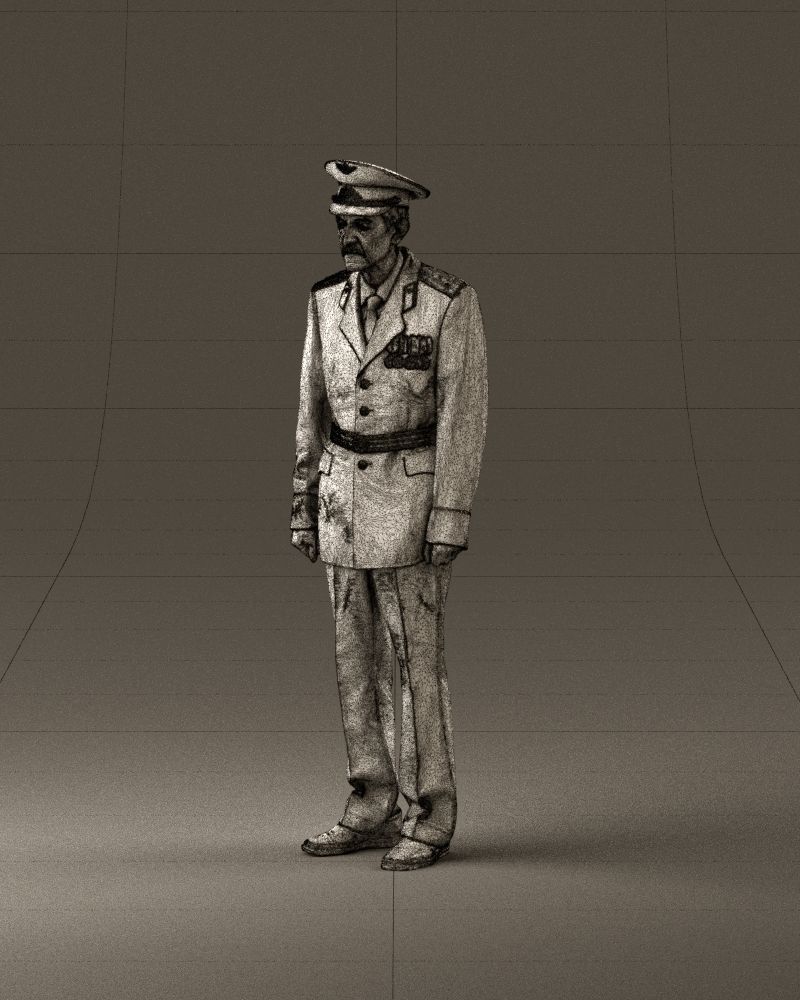 Old man in veteran suit 0915 3D model_34