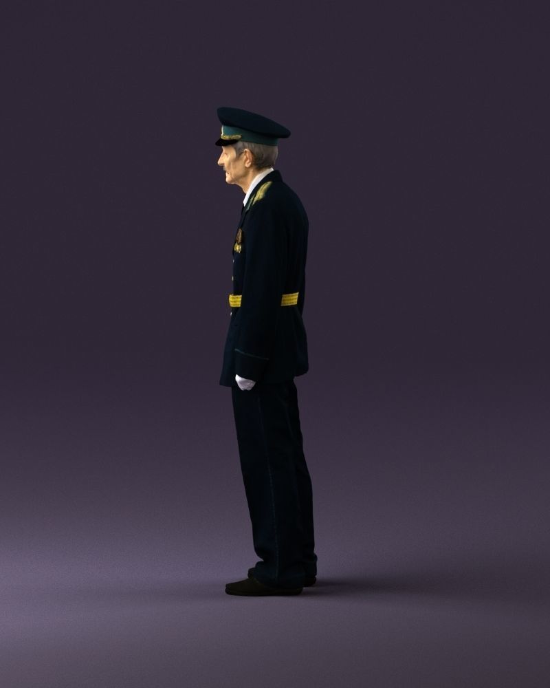 Old man in veteran suit 0915 3D model_8
