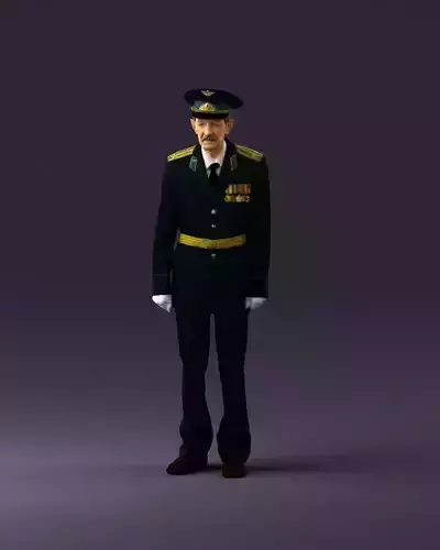 Old man in veteran suit 0915