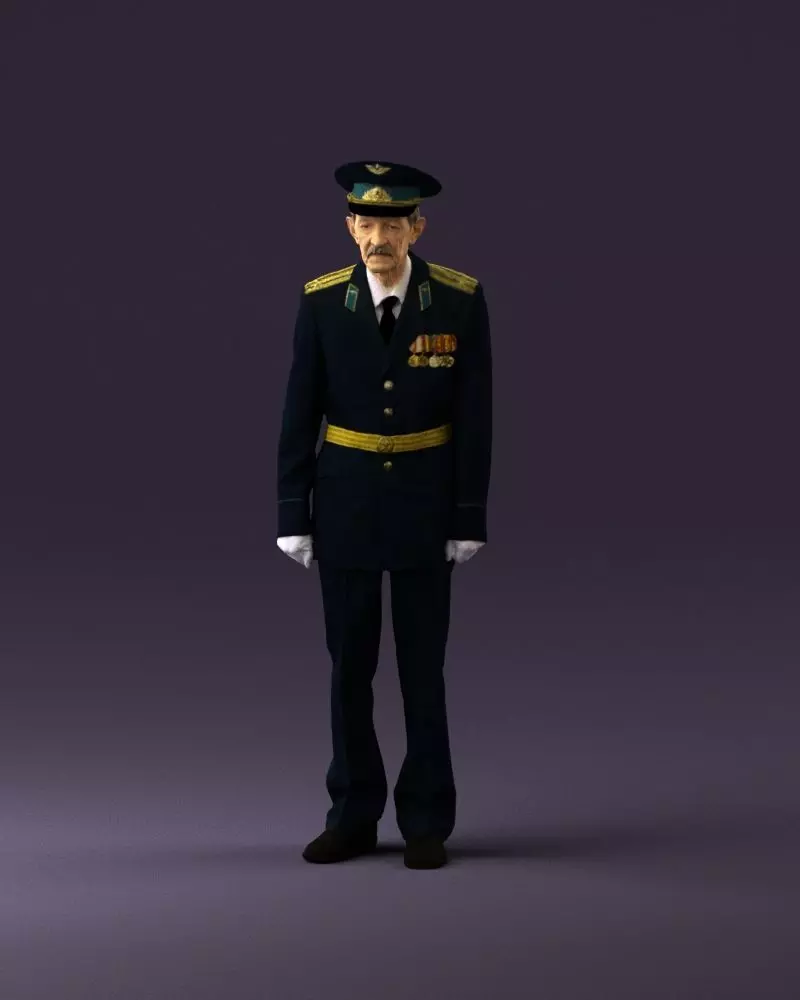 Old man in veteran suit 0915 3D model_0