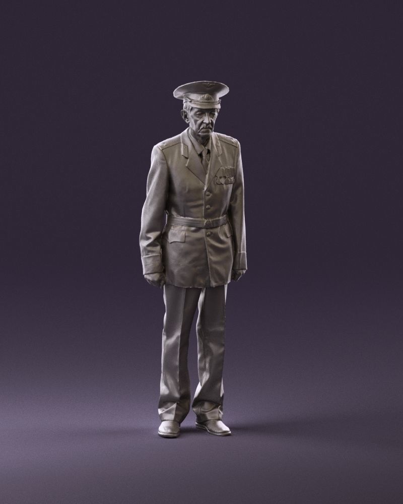 Old man in veteran suit 0915 3D model_14