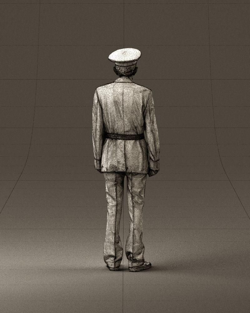 Old man in veteran suit 0915 3D model_30