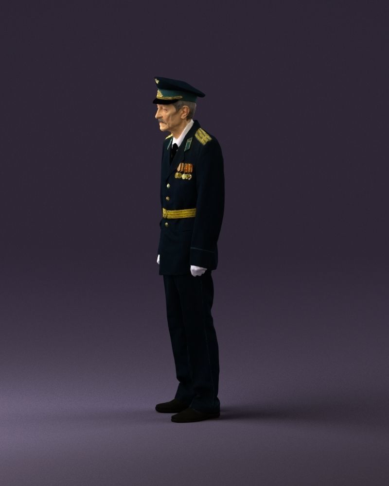 Old man in veteran suit 0915 3D model_9