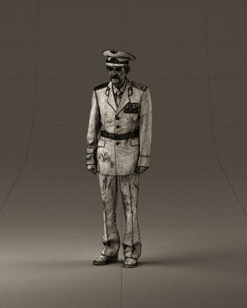 Old man in veteran suit 0915 3D model_35